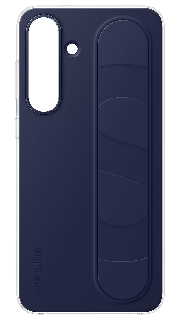 Фото - Чехол для смартфона Samsung Standing Grip Case S25 FE Dark Blue (EF-GS731CNEGWW) Фото - Чехол для смартфона Samsung Standing Grip Case S25 FE Dark Blue (EF-GS731CNEGWW)