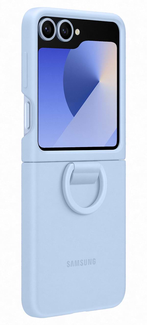 Фото - Чохол для смартфону Samsung Silicone Case Flip 6 Blue (EF-PF741TLEGUA)