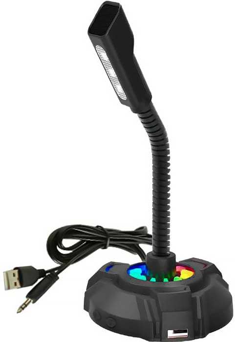 Фото - Мікрофон до комп'ютера HP DHP-1100C RGB backlit 3.5мм+USB