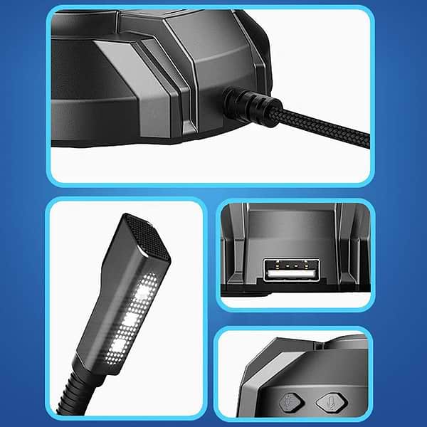 Фото - Мікрофон до комп'ютера HP DHP-1100C RGB backlit 3.5мм+USB