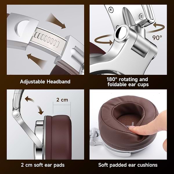 Фото - Навушники накладні дротові OneOdio Pro 30 Silver