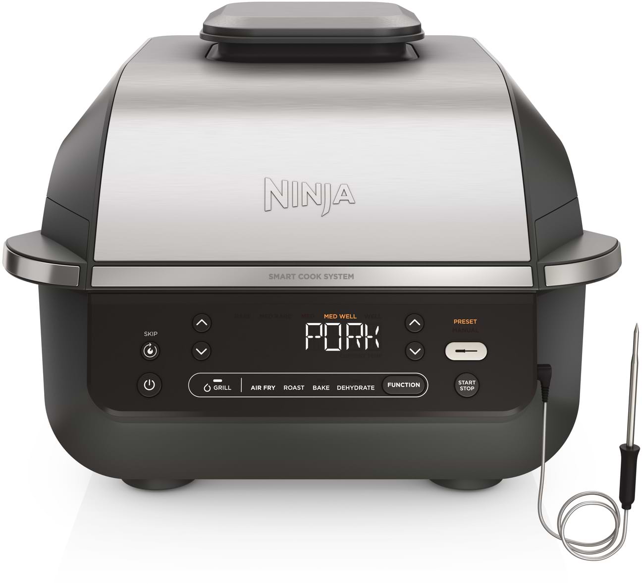 Гриль-барбекю электрический Ninja Foodi Air Grill & Air Fryer с Сooking probe (EG351EU) - Фото 1