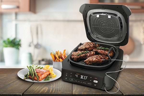 Фото - Гриль-барбекю електричний Ninja Foodi Air Grill & Air Fryer з Сooking probe (EG351EU)