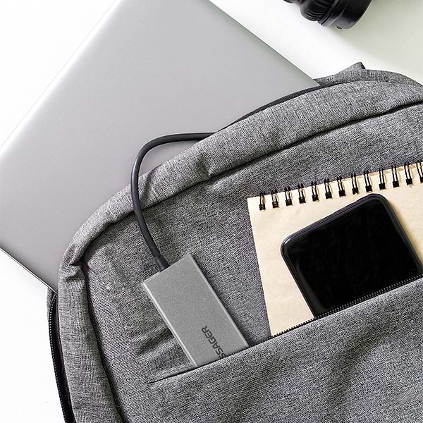 Фото - Хаб USB Baseus Essager Fanghe 5 in1 USB-C port (EHBC05-FH0G-P)