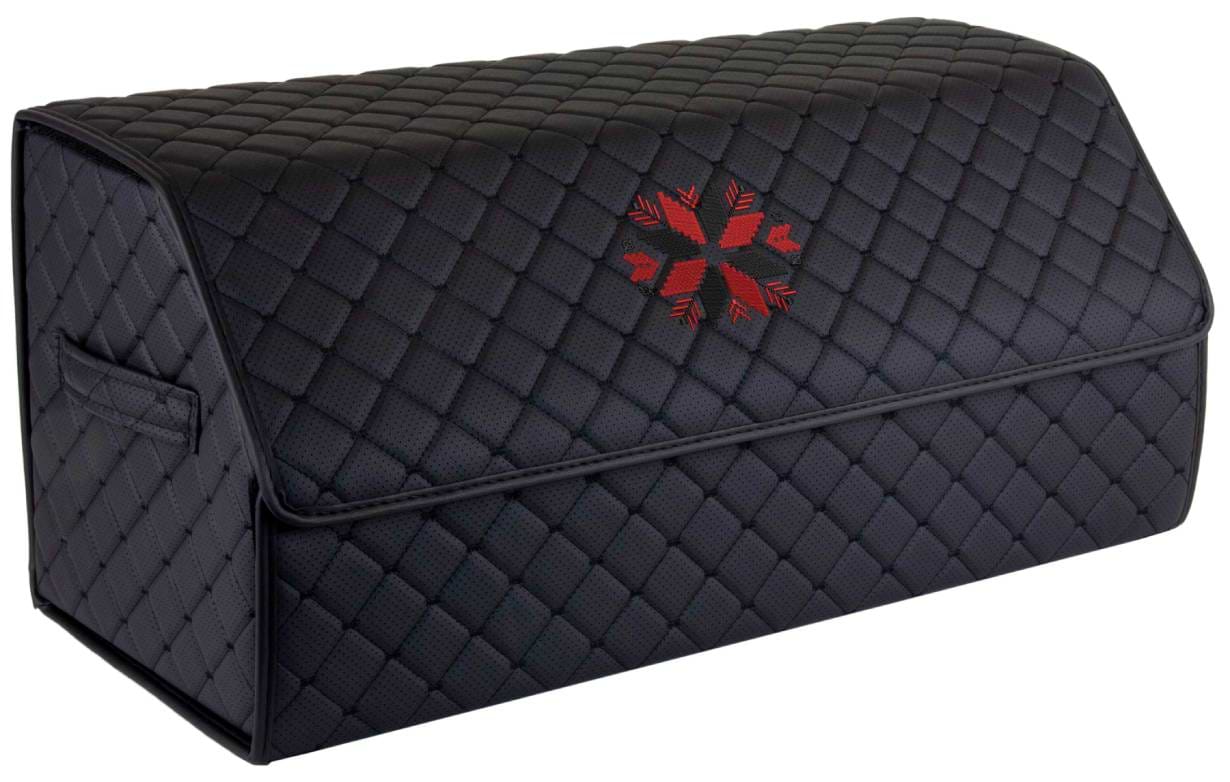 Сумка-органайзер в багажник EVAtech ECO L Украинский орнамент черная с черной нитью (EHECELBBBBV163)