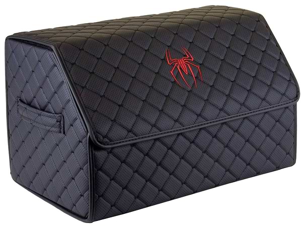 Фото - Сумка-органайзер в багажник EVAtech ECO M Spider-Man logo чорна з чорною ниткою (EHECEMBBBBV157)