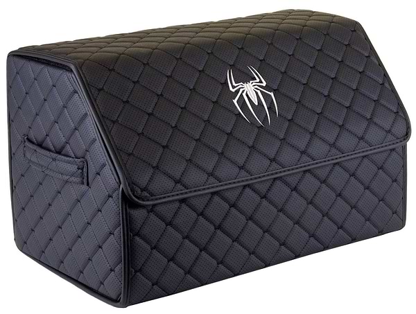 Фото - Сумка-органайзер в багажник EVAtech ECO M Spider-Man logo чорна з чорною ниткою (EHECEMBBBBV159) Фото - Сумка-органайзер в багажник EVAtech ECO M Spider-Man logo чорна з чорною ниткою (EHECEMBBBBV159)