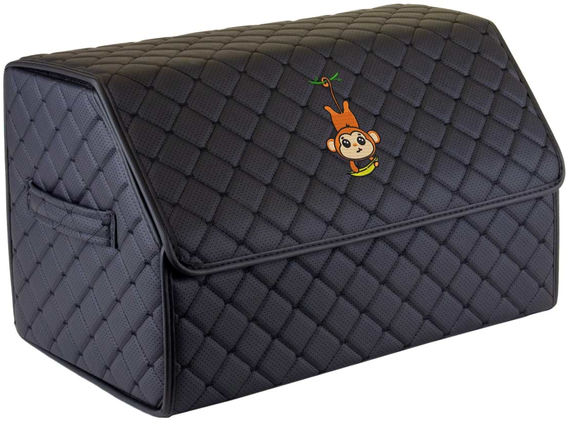 Сумка-органайзер в багажник EVAtech ECO M Обезьянка черная с черной нитью (EHECEMBBBBV167)