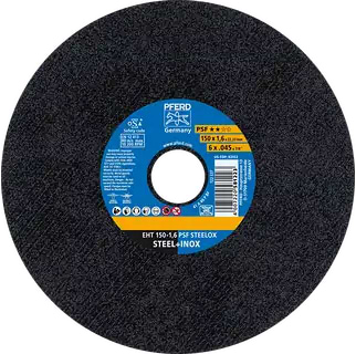 Круг отрезной по металлу Pferd 150х1.6х22 PSF STEELOX (4007220581223(25)/400722023666)