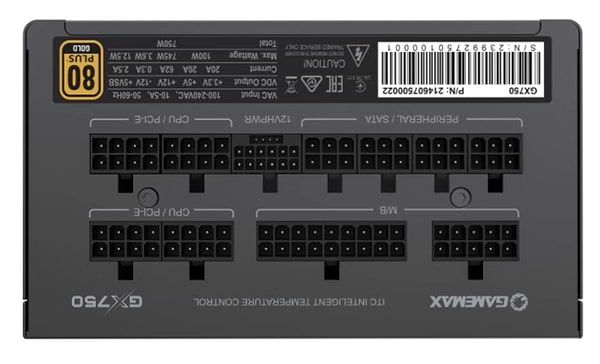 Фото - Блок живлення для ПК Gamemax ATX 750W 80 Gold (GX-750 PRO BK)