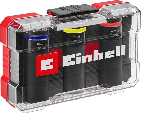 Фото - Набір торцевих голівок Einhell 80мм 1/2" 3 шт. (109263)