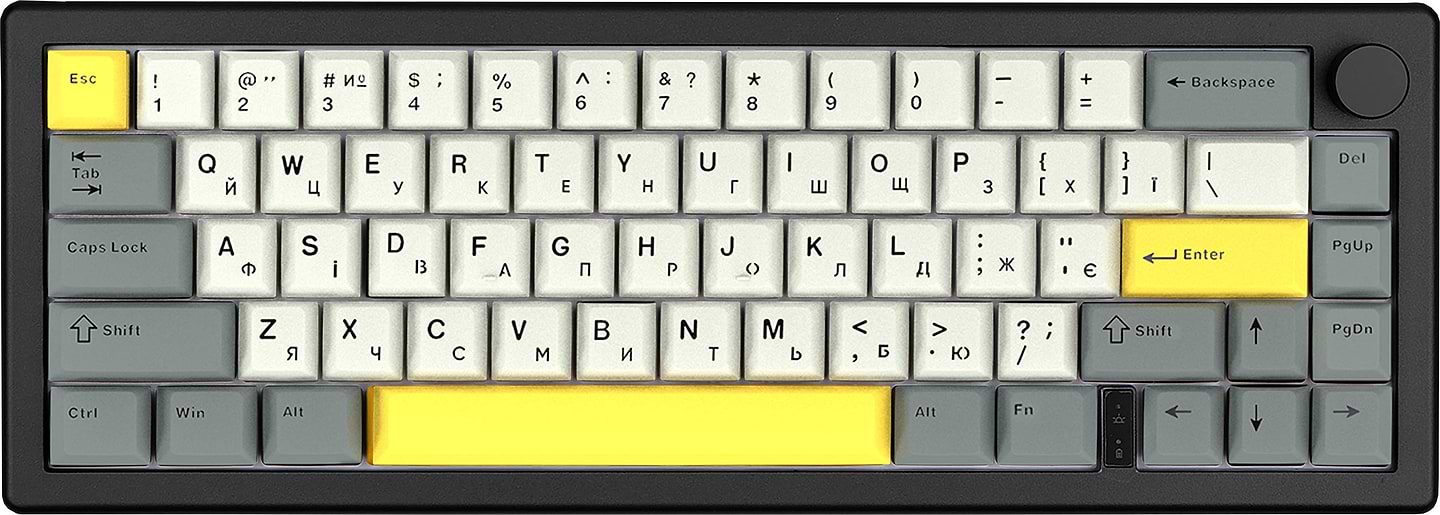 Клавиатура беспроводная игровая EPOMAKER EK68 Budgerigar V2 Switch Hot-Swap RGB Black (EK68-B-BV2) - Фото 1
