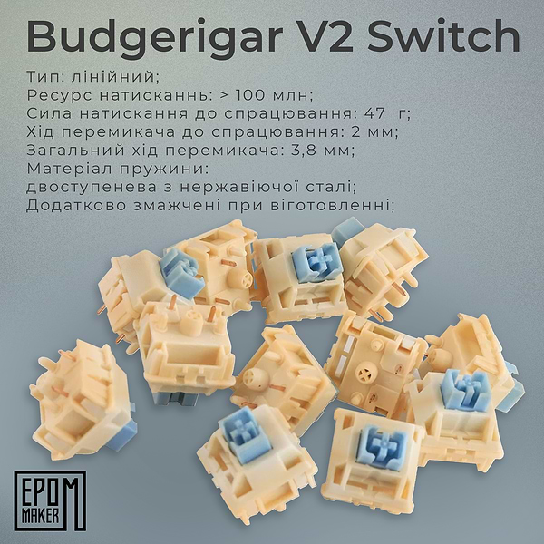 Фото - Клавиатура беспроводная игровая EPOMAKER EK68 Budgerigar V2 Switch Hot-Swap RGB Black (EK68-B-BV2)