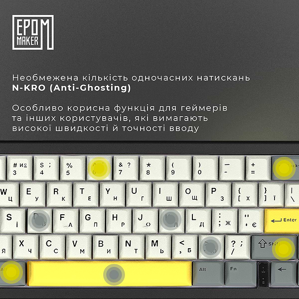 Фото - Клавиатура беспроводная игровая EPOMAKER EK68 Flamingo Switch Hot-Swap RGB Black (EK68-B-F)