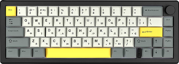 Фото - Клавиатура беспроводная игровая EPOMAKER EK68 Flamingo Switch Hot-Swap RGB Black (EK68-B-F)