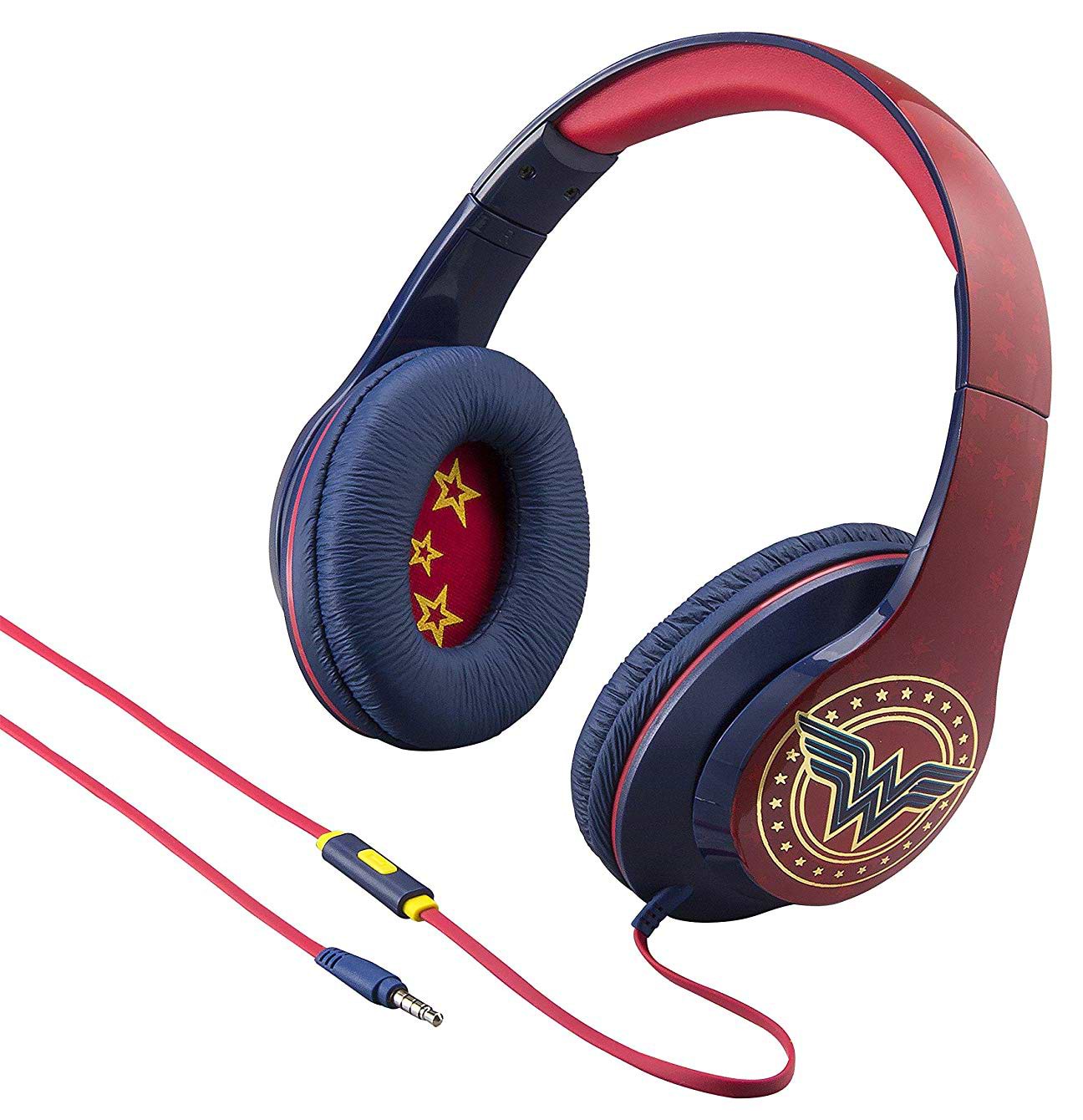 Наушники накладные проводные eKids iHome Warner Bros Wonder Woman Mic (RI-M40WW.FXV7) - Фото 1