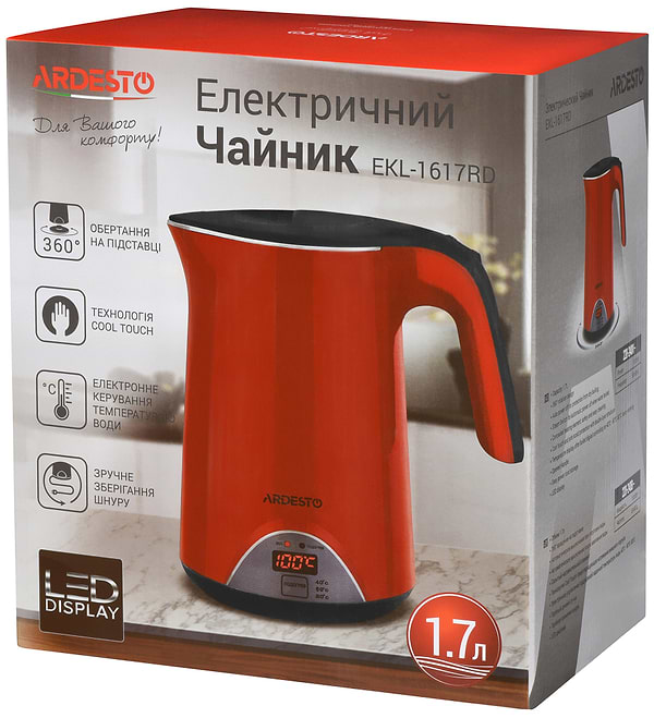 Фото - Електричний чайник Ardesto EKL-1617RD