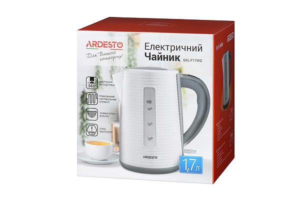Фото - Электрический чайник Ardesto EKL-F17WG