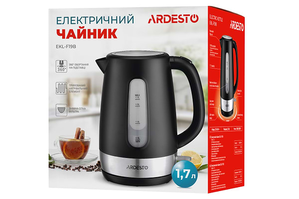 Фото - Электрический чайник Ardesto EKL-F19B Black