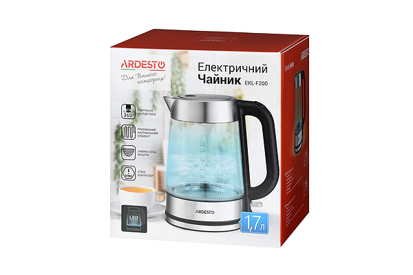 Фото - Электрический чайник Ardesto EKL-F200