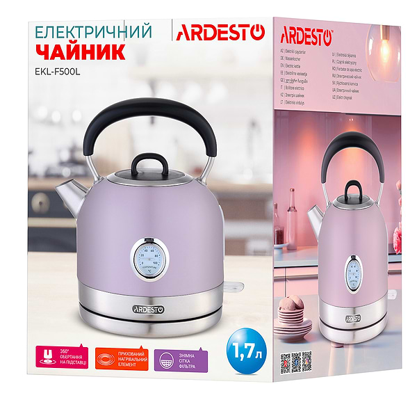 Фото - Уценка - Электрический чайник Ardesto EKL-F500L