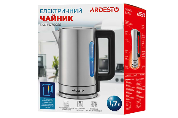 Фото - Електричний чайник Ardesto EKL-FD700SS Silver