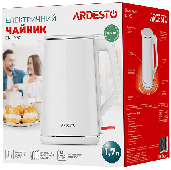 Фото - Електричний чайник Ardesto EKL-X50