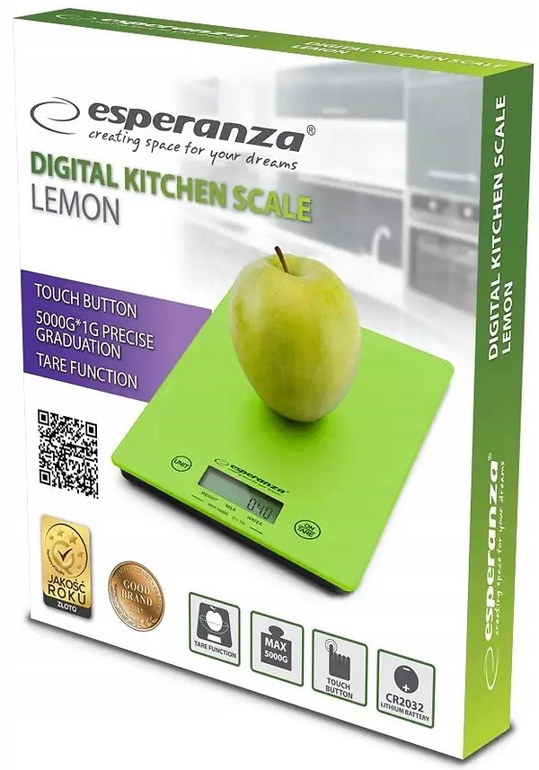 Фото - Ваги кухонні Esperanza Scales EKS002G Green