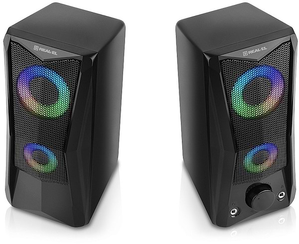 Фото - Компьютерная акустика компактная 2.0 REAL-EL S-107 Black (EL121100017)