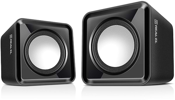 Фото - Комп'ютерна акустика компактна 2.0 REAL-EL S-10 Black (EL121100020)