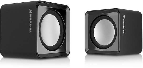 Фото - Комп'ютерна акустика компактна 2.0 REAL-EL S-10 Black (EL121100020)