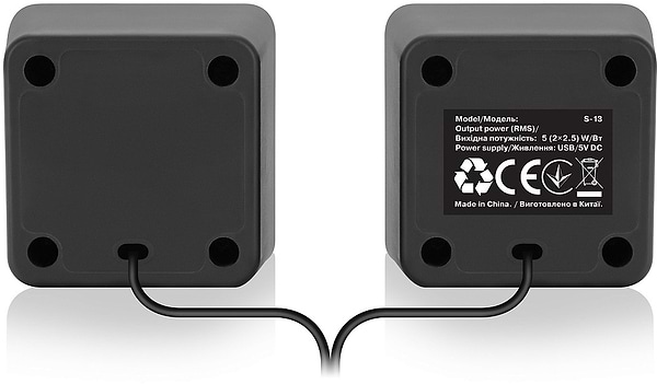 Фото - Комп'ютерна акустика компактна 2.0 REAL-EL S-13 Black (EL121100021)