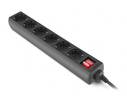 Фото - Сетевой фильтр REAL-EL RS-6 Protect M 1.8m Black (EL122300032)