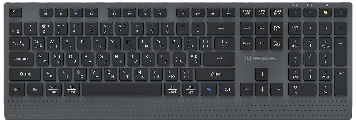 Купити Клавіатура бездротова REAL-EL RK-715W - Фото 1 Клавіатура бездротова REAL-EL RK-715W - Фото 1