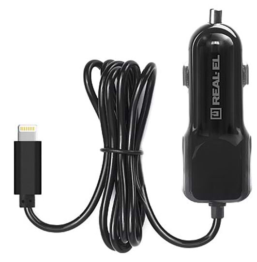 Фото - Автомобільний зарядний пристрій REAL-EL CA-17 black (EL123160010)