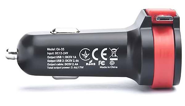 Фото - Автомобільний зарядний пристрій REAL-EL CA-35 black (EL123160012)