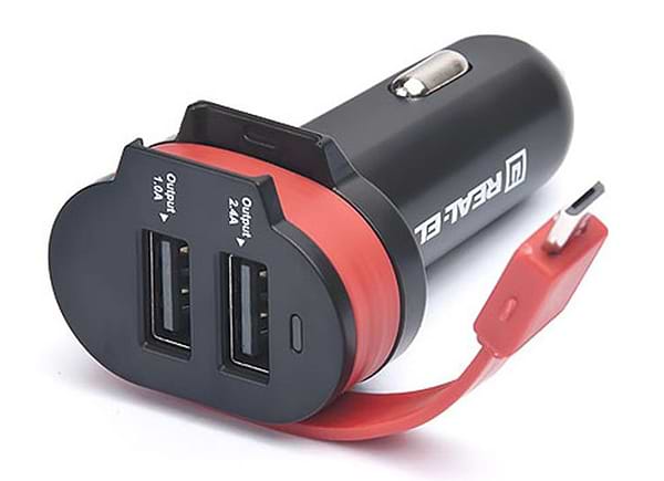 Фото - Автомобільний зарядний пристрій REAL-EL CA-35 black (EL123160012)