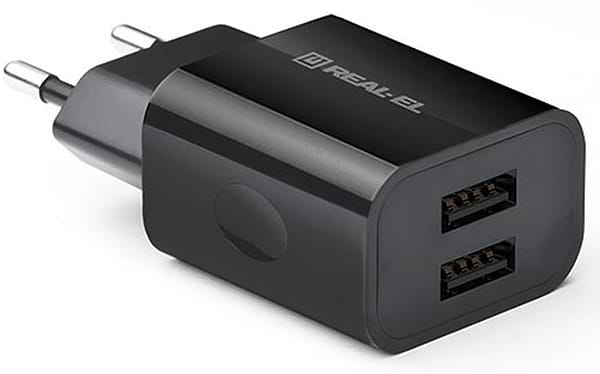 Фото - Мережевий зарядний пристрій REAL-EL CH-210 Black (EL123160014)
