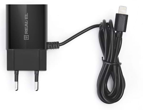 Фото - Сетевое зарядное устройство REAL-EL CH-217 Black (EL123160016)