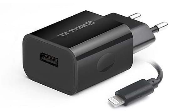 Фото - Сетевое зарядное устройство REAL-EL CH-217 Black (EL123160016)