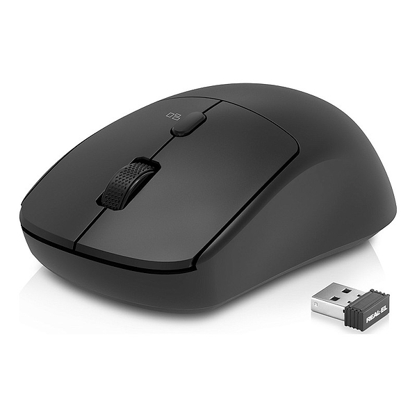 Фото - Мышь беспроводная REAL-EL RM-317W Black (EL123200052)
