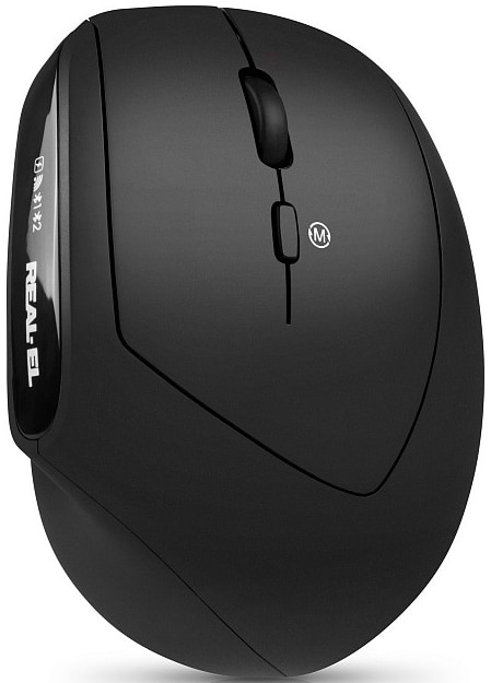 Фото - Мышь беспроводная REAL-EL RM-490W Black (EL123200058)