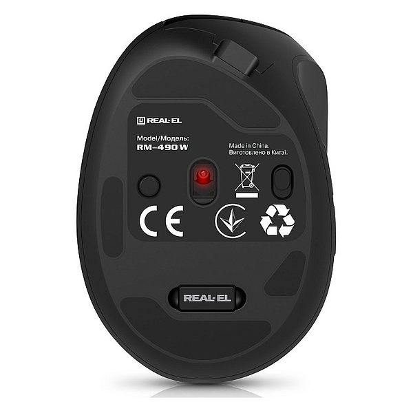 Фото - Мышь беспроводная REAL-EL RM-490W Black (EL123200058)