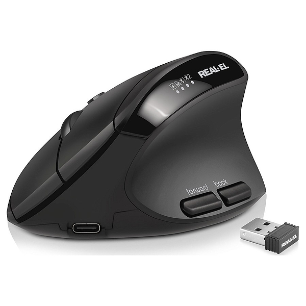 Фото - Мышь беспроводная REAL-EL RM-490W Black (EL123200058)