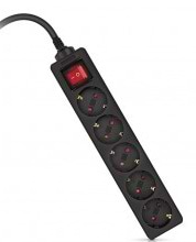 Фото - Мережевий фільтр REAL-EL RS-Protect M 3m Black (EL122300028)