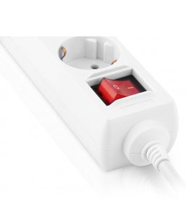 Фото - Мережевий фільтр REAL-EL RS-6 Protect M 3m White (EL122300033)