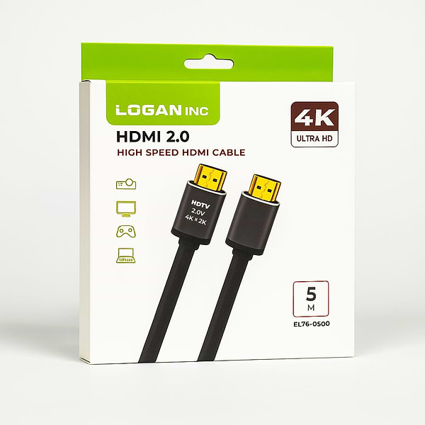 Фото - Кабель HDMI Logan HDMI V2.0 5m (EL76-0500)