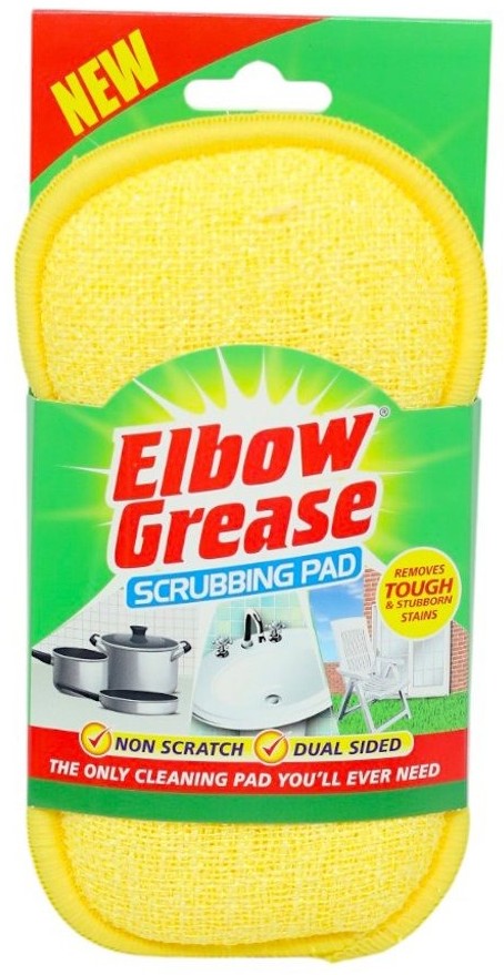 Губка для миття посуду мікрофібра Elbow Grease Scrubbing Pad жовта 1 шт. (EGSP1)