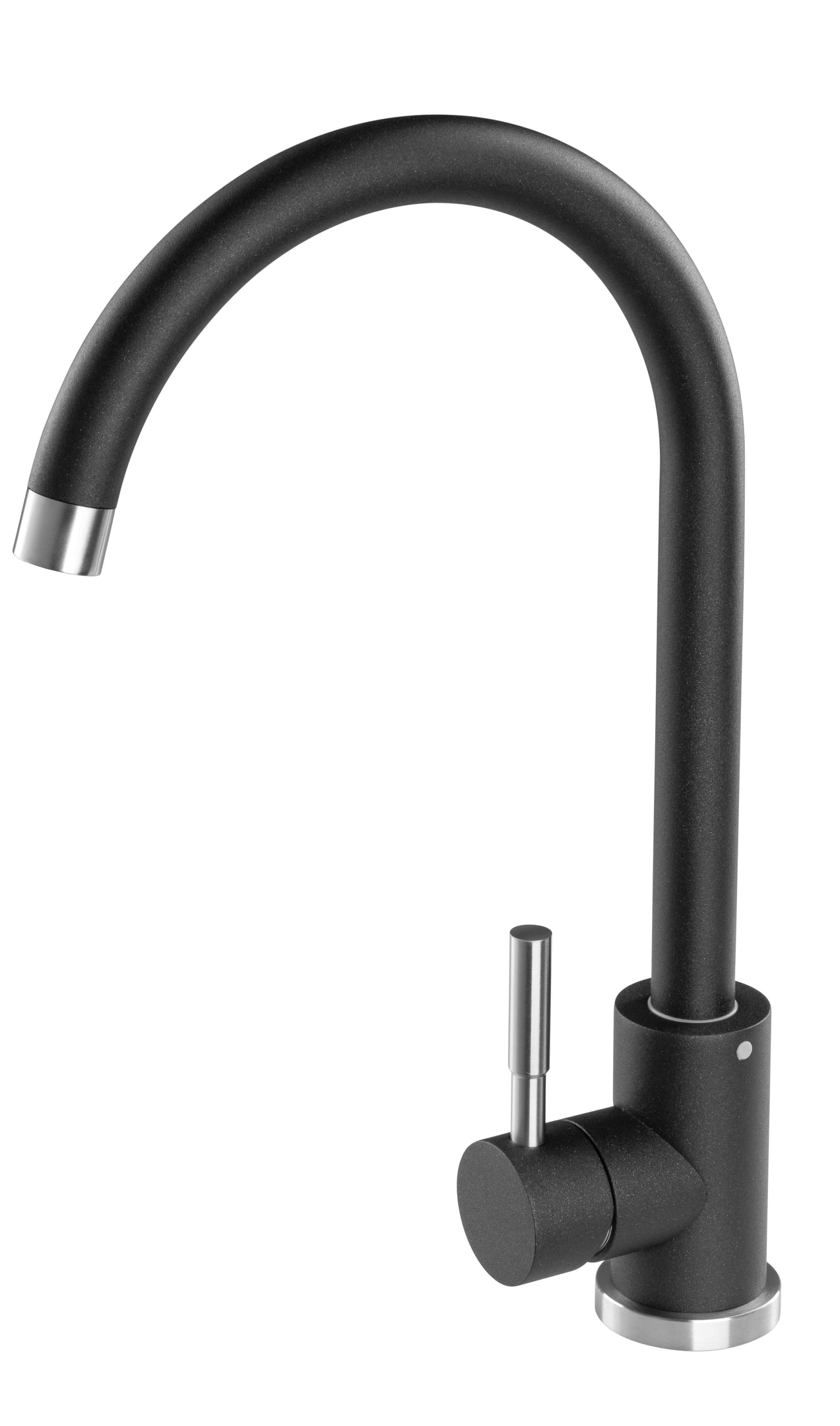 Смеситель кухонный GRANADO Elche LUX Black shine - Фото 1