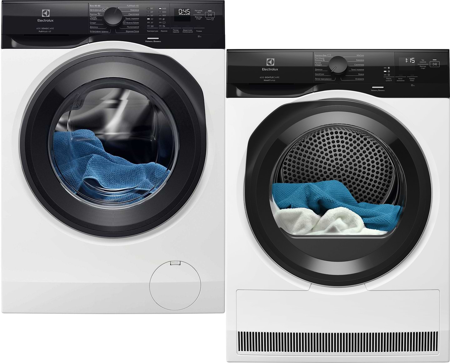 Комплект техніки Electrolux Пральна машина з фронтальним завантаженням + Сушильна машина Electrolux EW6F9482U + EW6D98BEU